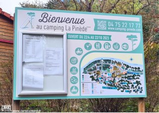 Photo panneaux tarif personnalise signaletique camping cartel creatif